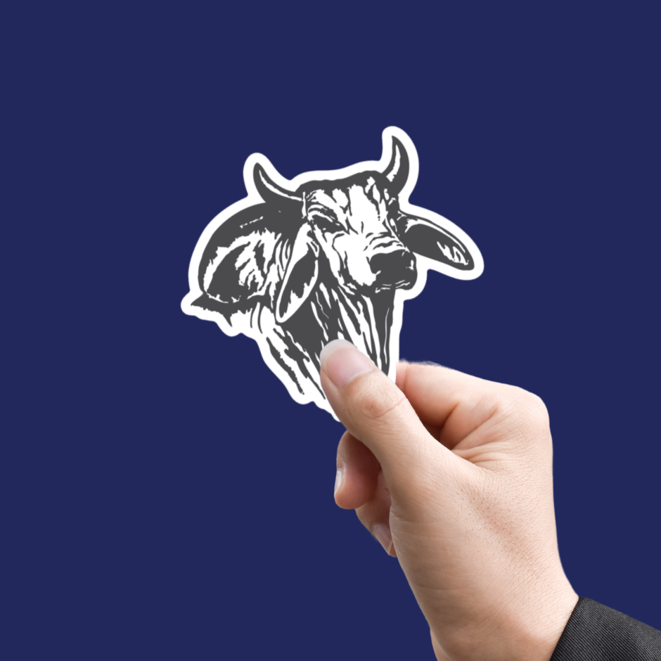 Retro Bull Sticker