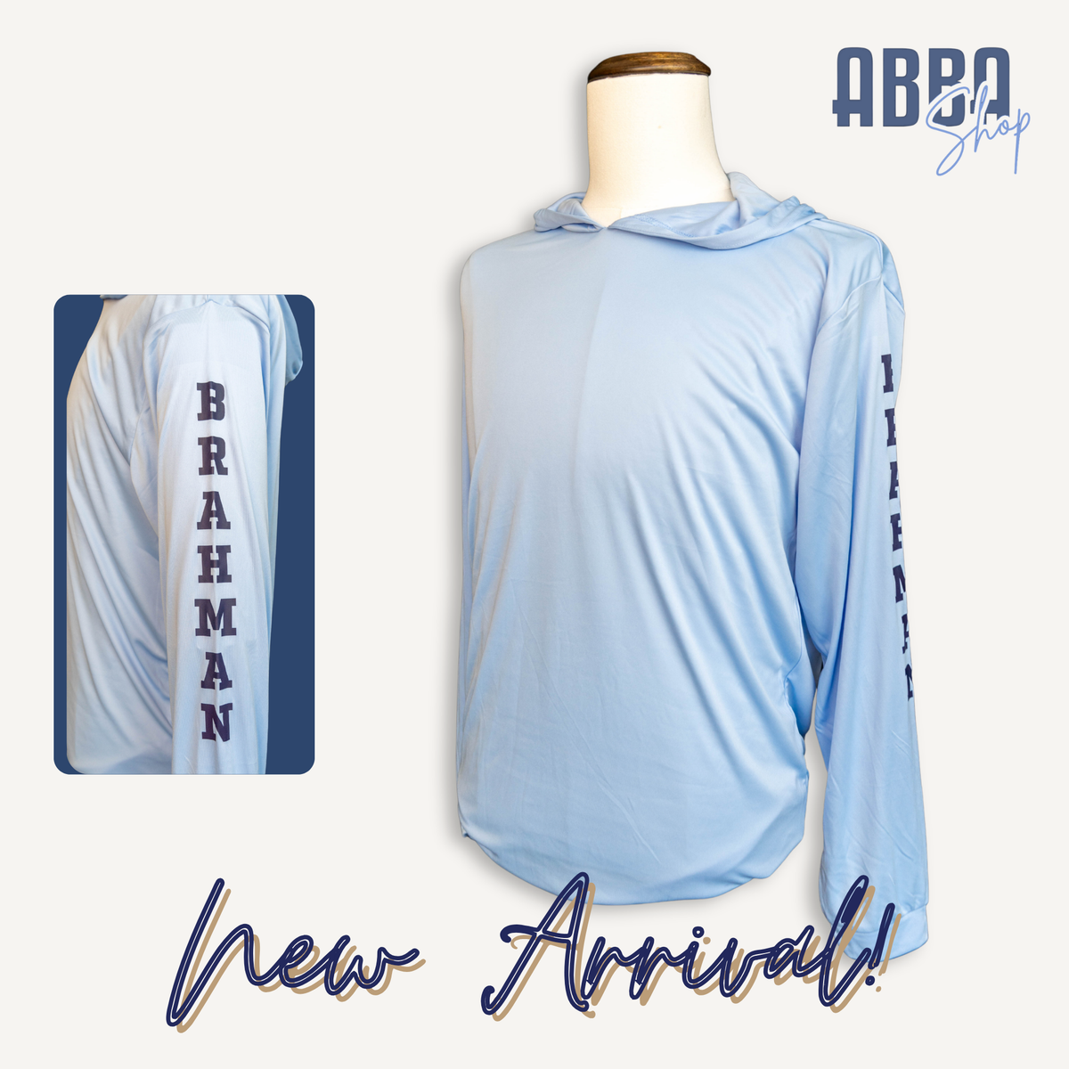 Light Blue Long Sleeve Performance Hoodie