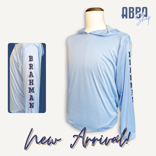 Light Blue Long Sleeve Performance Hoodie