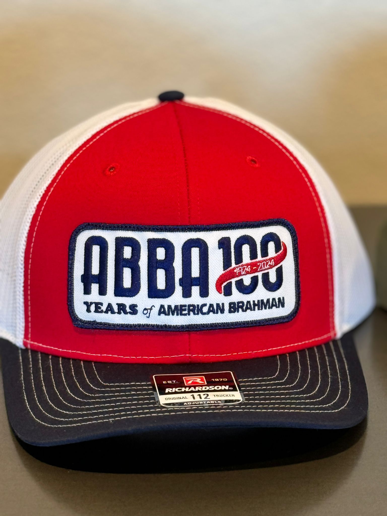 ABBA 100 Year Hat - Navy and Red – Shop American Brahman!