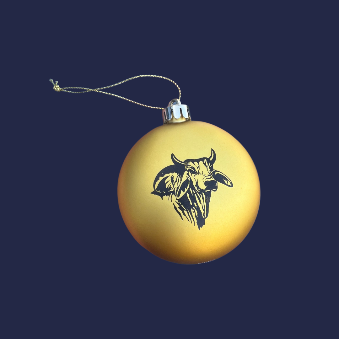 Retro Bull Ornament